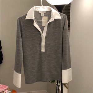 Club Monaco heather grey sosey sweater new NWT